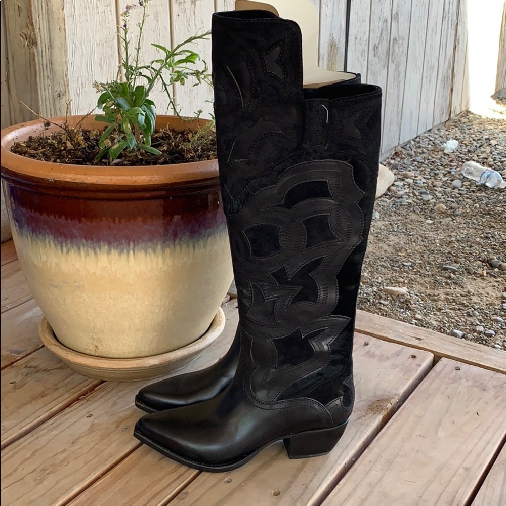 Frye Over the Knee Shane Embroidered Cuff Boots